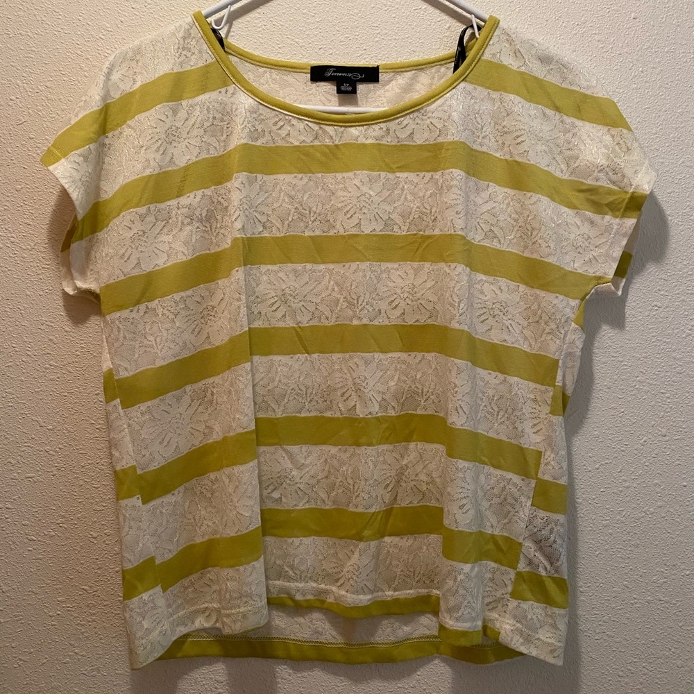 Forever 21 Stripe Short Sleeve Shirt
